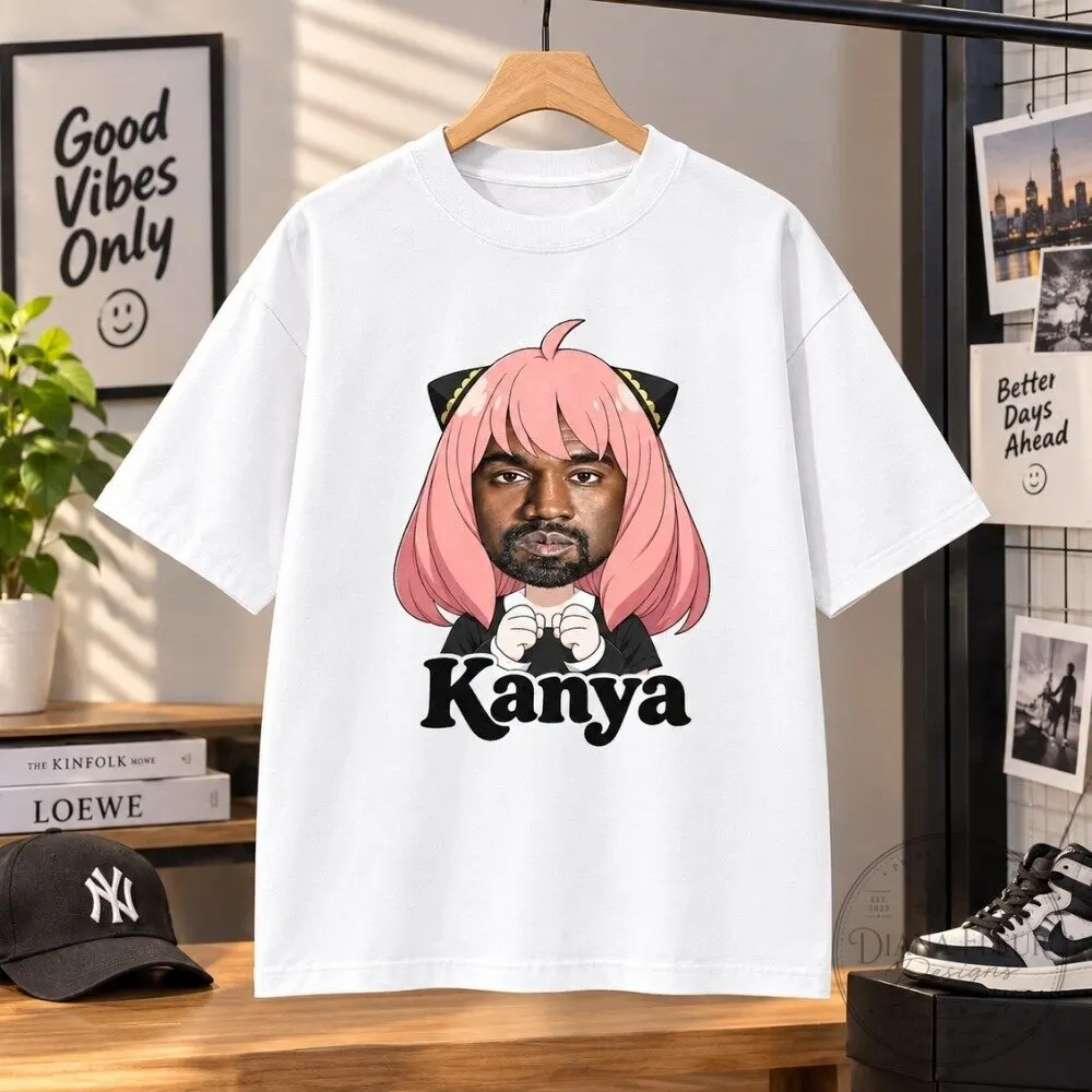 "Top 2026 Anime T-Shirts: Kanye, Zelda JoJo, and Sasuke Parody" 18 Kanya Anya Forger Kanye West Spy x Family T-Shirt 2026