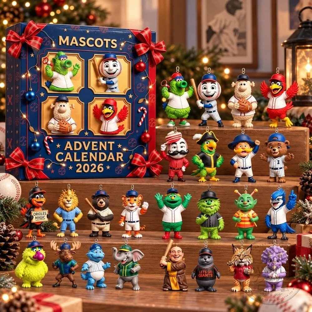 "Top 2026 Collectibles: Coco Gauff, Barbie, MLB, and Classic Books" 14 MLB Mascot Christmas Advent Calendar 2026